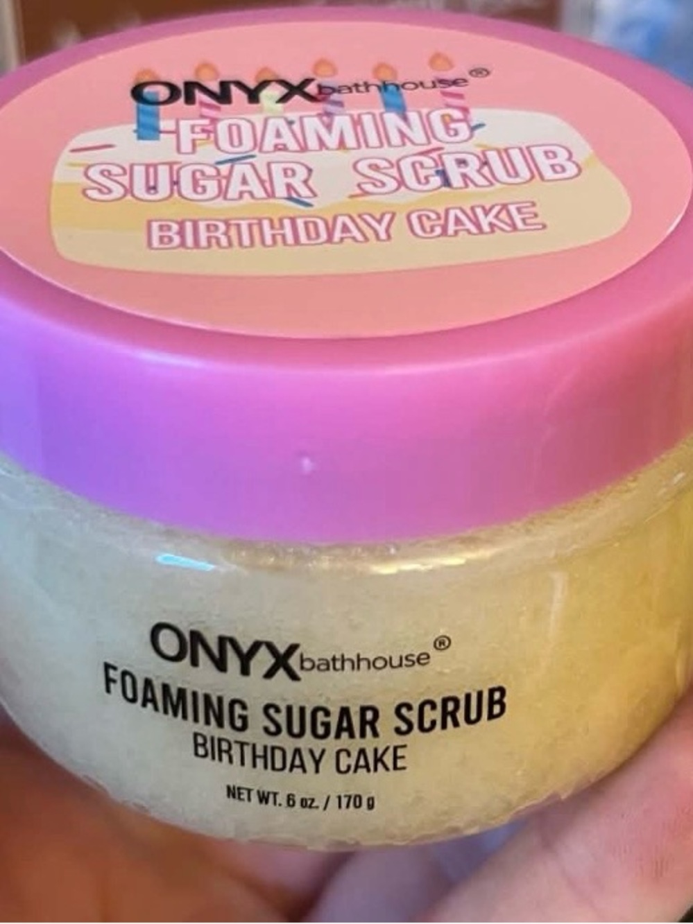 Birthday Cake Foaming Sugar Scrub - Pink